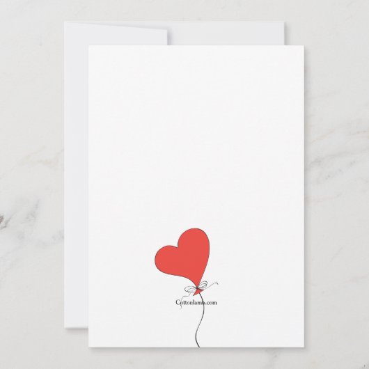 私はあなたを愛するベアファースト誕生日招待状 招待状 (裏面)