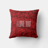 私はあなたを愛するベッドのバラデザイン クッション (裏面)