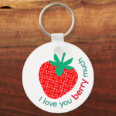 私はあなたを愛するベリーマリージグソーパズルイチゴ キーホルダー (正面)