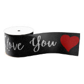 私はあなたを愛するホワイトグリッターバレンタインズグログレインリブ グログランリボン (リール)