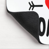 私はあなたを愛するママハートガールボーイかわいいママD マウスパッド (コーナー)