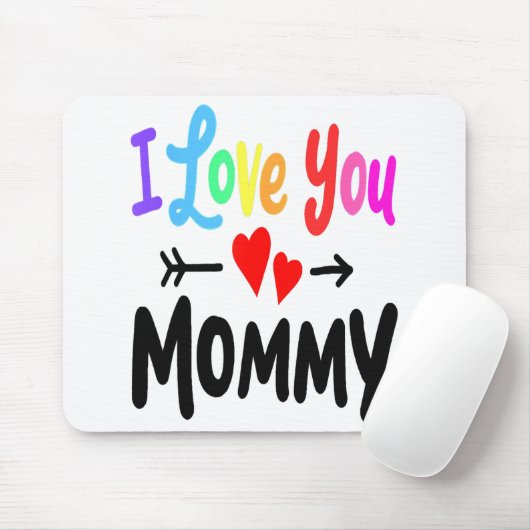 私はあなたを愛するママハートガールボーイかわいいママD マウスパッド (マウス)