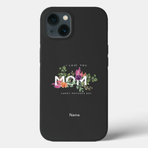 私はあなたを愛するママフローラデザイン iPhone 13ケース