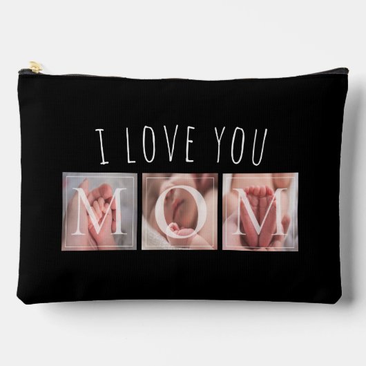 私はあなたを愛するママ写真の大 アクセサリーポーチ (正面)