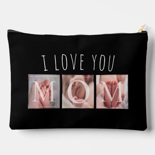 私はあなたを愛するママ写真の大 アクセサリーポーチ (裏面)