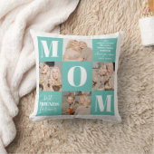 私はあなたを愛するママ写真コラージュティール(緑がかった色) クッション (ブランケット)