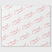 私はあなたを愛するママ赤白 ラッピングペーパー (フラット)