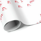 私はあなたを愛するママ赤白 ラッピングペーパー (ロールコーナー)