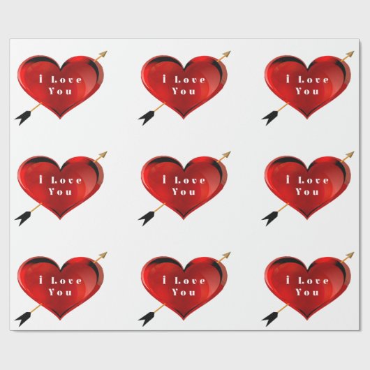 私はあなたを愛するラッピング紙 ラッピングペーパー (フラット)