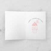 私はあなたを愛するラテかわいいコーヒーカップバレンタイン カード (内部)