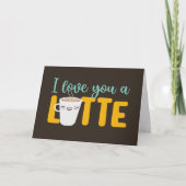 私はあなたを愛するラテかわいいパおもしろいンバレンタインデー シーズンカード (正面)