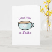 私はあなたを愛するラテグリーティングカード カード (黄色い花)