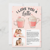 私はあなたを愛するラテパーソナライズされたバレンタインデー シーズンカード (正面)