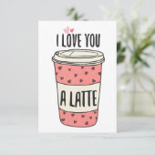 私はあなたを愛するラテフラットサンキューカード サンキューカード (スタンド正面)