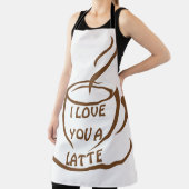 私はあなたを愛するラテロマンおもしろいデザイン エプロン (インサイチュ)