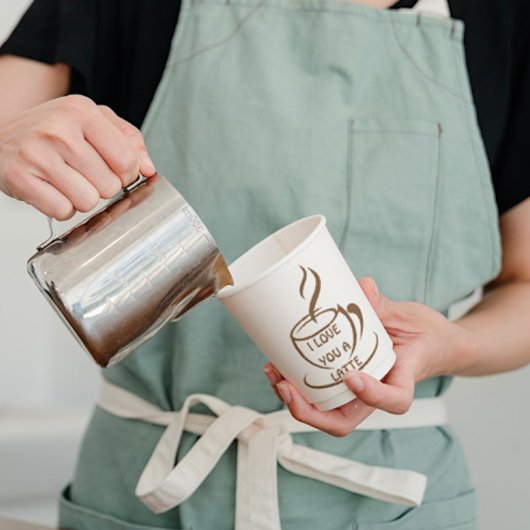 私はあなたを愛するラテロマンおもしろいデザイン 紙コップ