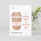 私はあなたを愛するラテ教室ピンクバレンタインデー シーズンカード (スタンド正面)