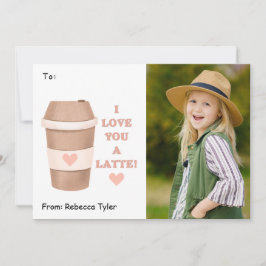 私はあなたを愛するラテ教室フォトバレンタインデー シーズンカード