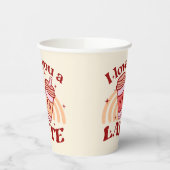 私はあなたを愛するラテ | かわいいコーヒーカッププン 紙コップ (左)