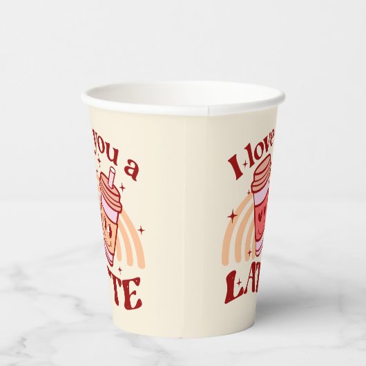 私はあなたを愛するラテ | かわいいコーヒーカッププン 紙コップ (右)