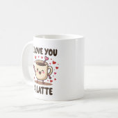 私はあなたを愛するラテ コーヒーマグカップ (正面左)