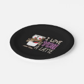 私はあなたを愛するラテ ペーパープレート (アングル)