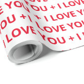 私はあなたを愛するレッド文字 ラッピングペーパー (ロールコーナー)