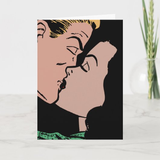 私はあなたを愛するレトログリーティングカード カード (正面)