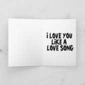 私はあなたを愛するレトログリーティングカード カード (内部)