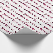 私はあなたを愛するロマンチックなピンクの口紅キスタイポグラフィ ラッピングペーパー (角)