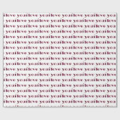 私はあなたを愛するロマンチックなピンクの口紅キスタイポグラフィ ラッピングペーパー (フラット)