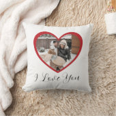 私はあなたを愛するロマンチックな赤いハートの形の写真 クッション (ブランケット)