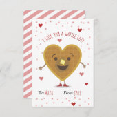 私はあなたを愛するワッフルロットハートキッズバレンタイン (正面/裏面)