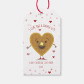 私はあなたを愛するワッフルロットハートキッズバレンタイン ギフトタグ (正面)