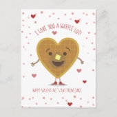 私はあなたを愛するワッフルロットハート子供バレンタインフォト ポストカード (正面)