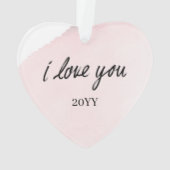 私はあなたを愛するヴァレンティーンズデイハートシェイプオーナメント オーナメント (裏面)