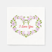 私はあなたを愛する可愛い花 スタンダードカクテルナプキン (正面)