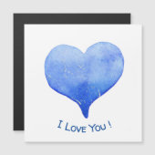 私はあなたを愛する可愛い青いハートバレンタイン (正面/裏面)