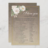 私はあなたを愛する外国語ブライダルシャワーゲーム 招待状 (正面/裏面)