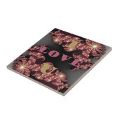 私はあなたを愛する宇宙コンステレーションパターンアートデザイン タイル (側面)