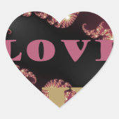 私はあなたを愛する宇宙コンステレーションパターンアートデザイン ハートシール (正面)