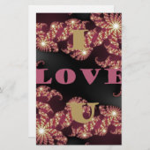 私はあなたを愛する宇宙コンステレーションパターンアートデザイン 便箋 (正面/裏面)