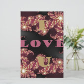 私はあなたを愛する宇宙コンステレーションパターンアートデザイン 便箋 (スタンド正面)