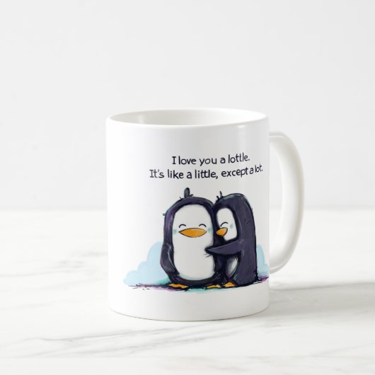 私はあなたを愛する小さなペンギン – Mug コーヒーマグカップ (正面右)