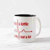 私はあなたを愛する少し、ハートビート可愛いロマンチックなミーム ツートーンマグカップ (正面右)