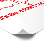 私はあなたを愛する少し、ハートビート可愛いロマンチックなミーム ポスター (角)