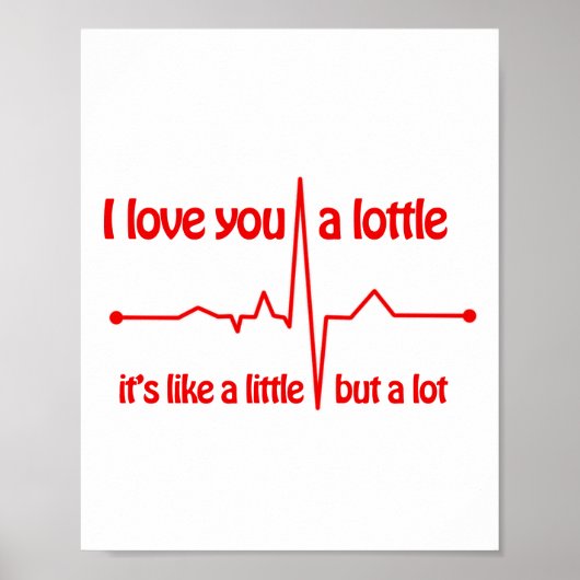 私はあなたを愛する少し、ハートビート可愛いロマンチックなミーム ポスター (正面)
