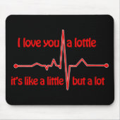 私はあなたを愛する少し、ハートビート可愛いロマンチックなミーム マウスパッド (正面)