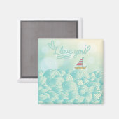 私はあなたを愛する帆船 マグネット (正面/裏面)