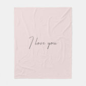 私はあなたを愛する引用文結婚ズヴァレンティーンズデイ赤面ピンク フリースブランケット (正面)